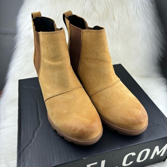 SOREL JOAN OF ARCTIC WEDGE CHELSEA ANKLE BOOTIES - Picture 1 of 9